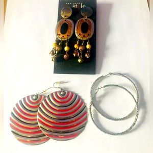 3 Pairs Of Varieties Style of Earrings